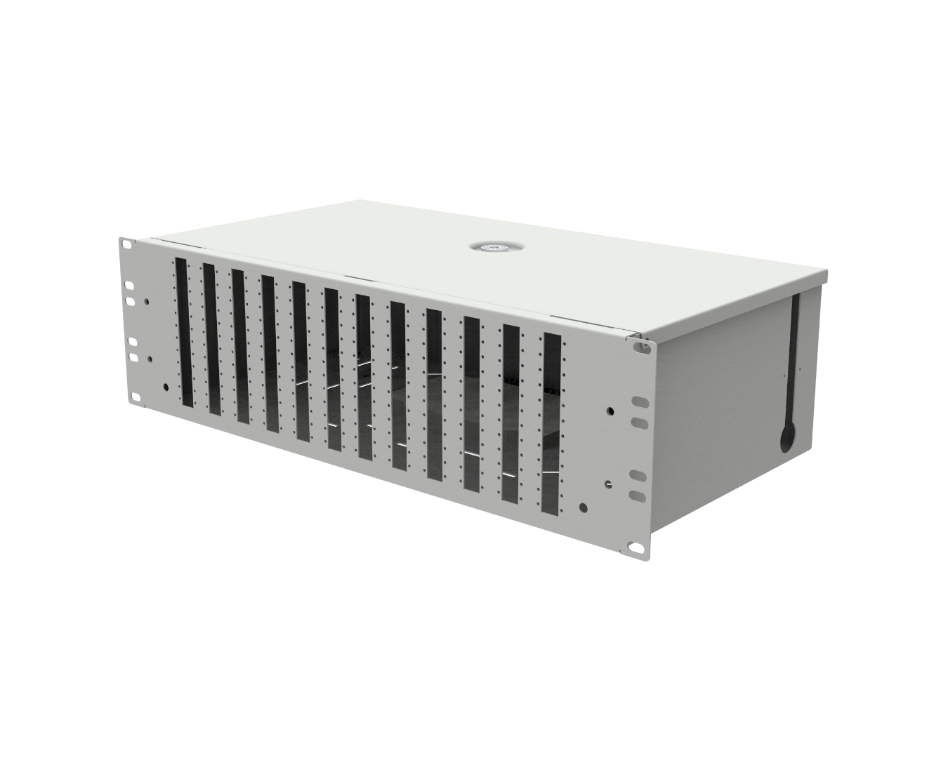 Fiber optic patch panels - solid: PSS-19"-240-3U-144-SCS-0K3-S-R7035